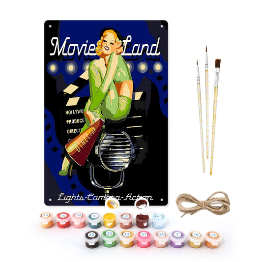 ColourMost™ Metal Bar/Posters Art Paint By Numbers- Movie Star #25 (20x30cm /7.8"x11.8")