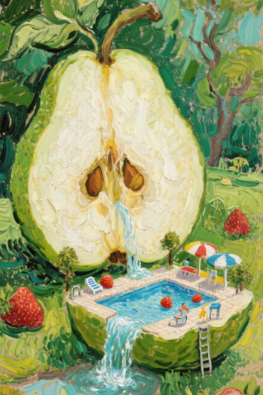 Fruit Poolside Series – Paint by Numbers Kits for Adults | Whimsical DIY Art of Summer & Imagination