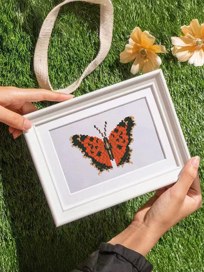 ColourMost™ Mini Diamond Painting Series #06: 'Butterfly Bliss 2' - Frameless 12-in-1 Set (6"x7" / 15x18cm)