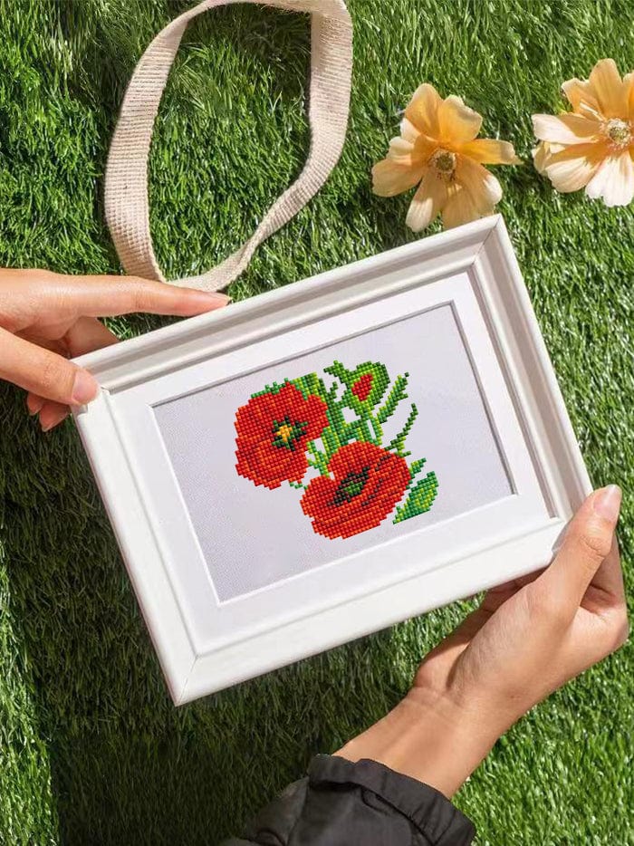 ColourMost™ Mini Diamond Painting Series #03: 'Floral Delights' - Frameless 12-in-1 Set (6"x7" / 15x18cm)