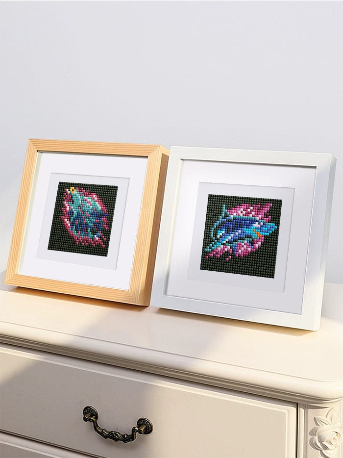 ColourMost™ Mini Diamond Painting Series #13: 'Neon Animals' - Frameless 10-in-1 Set (6"x7" / 15x18cm)