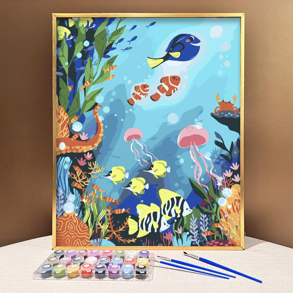 ColourMost™ DIY Painting By Numbers - 'Beneath the Surface' (16"x20")