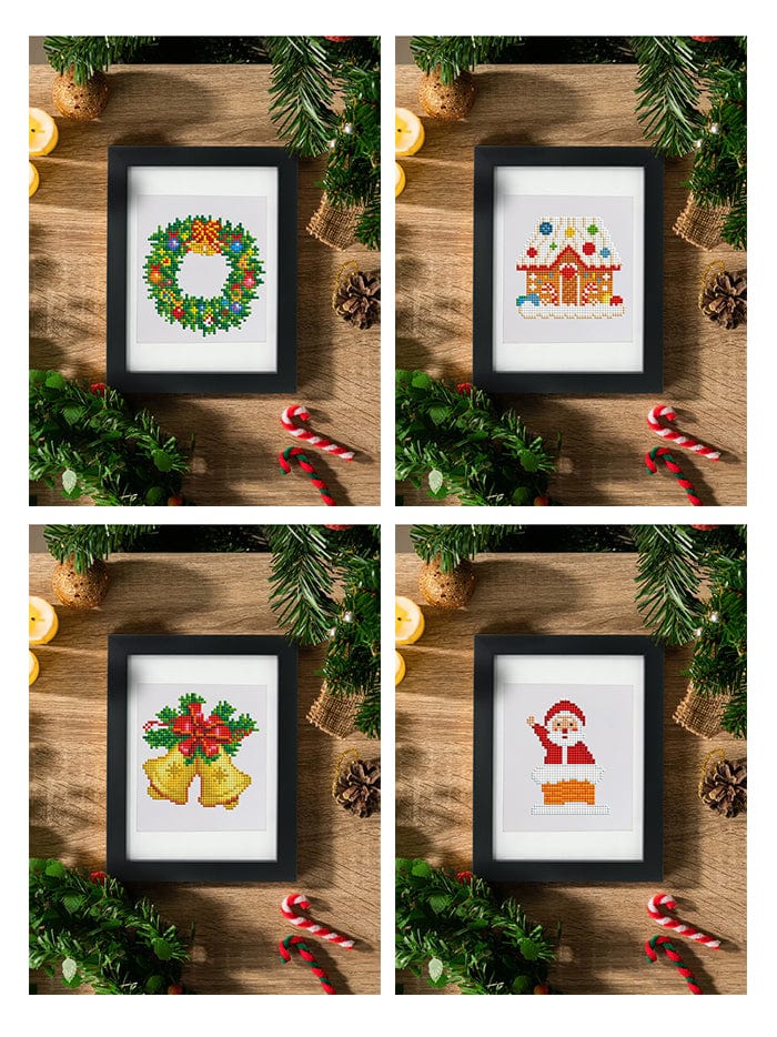 ColourMost™ Mini Diamond Painting Series #07: 'Christmas Cheer 1' - Frameless 12-in-1 Set (6"x7" / 15x18cm)