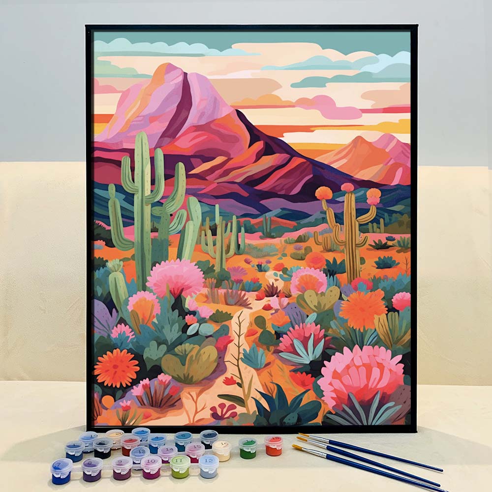"Vivid Deserts" Series by ColourMost™ #01 | Original Paint by Numbers