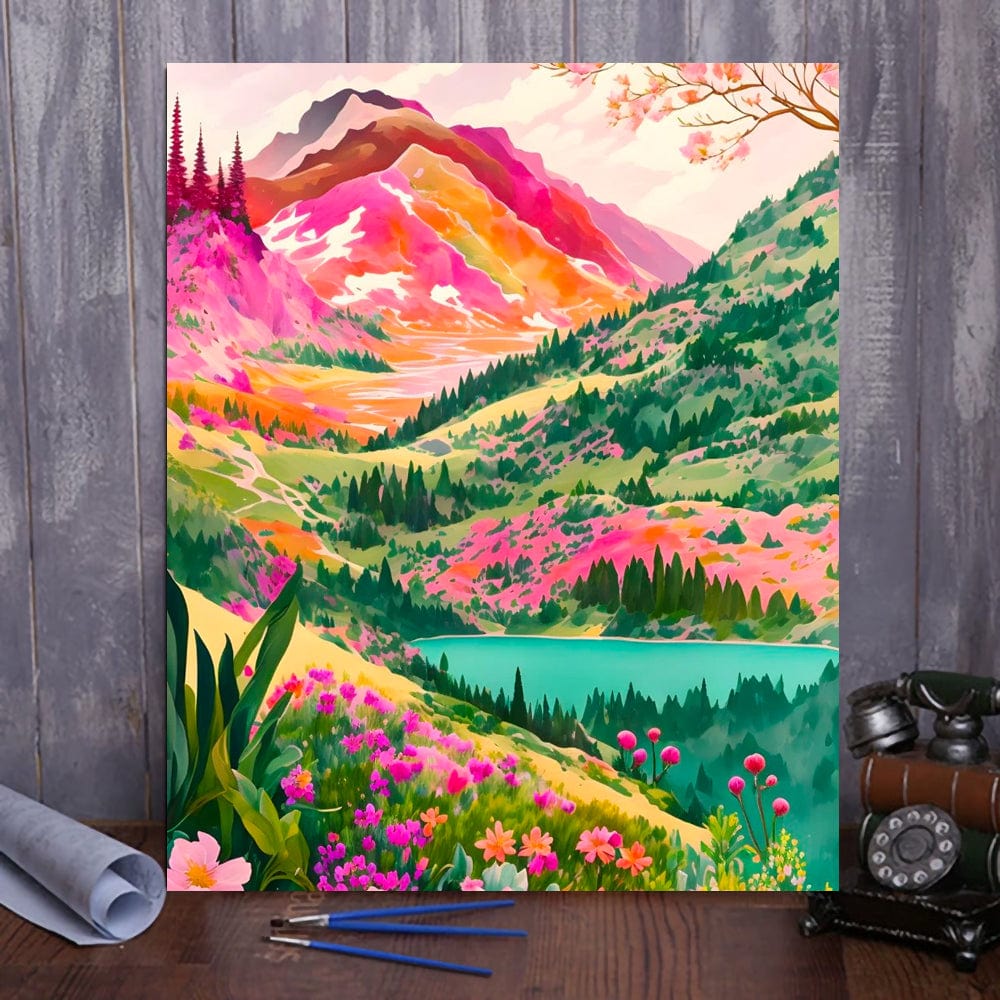 Unleash Creativity with 'Colorful Mountain' Paint by Numbers! Easy Start for Newbies, Zen-Like Relaxation, Ideal Show-Stealing Gift | Also ship to UK, CA, AU, and NZ