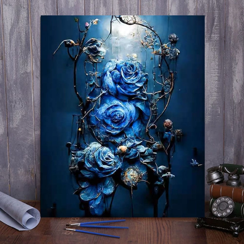 ColourMost™ DIY Painting By Numbers - Blue rose (16"x20")