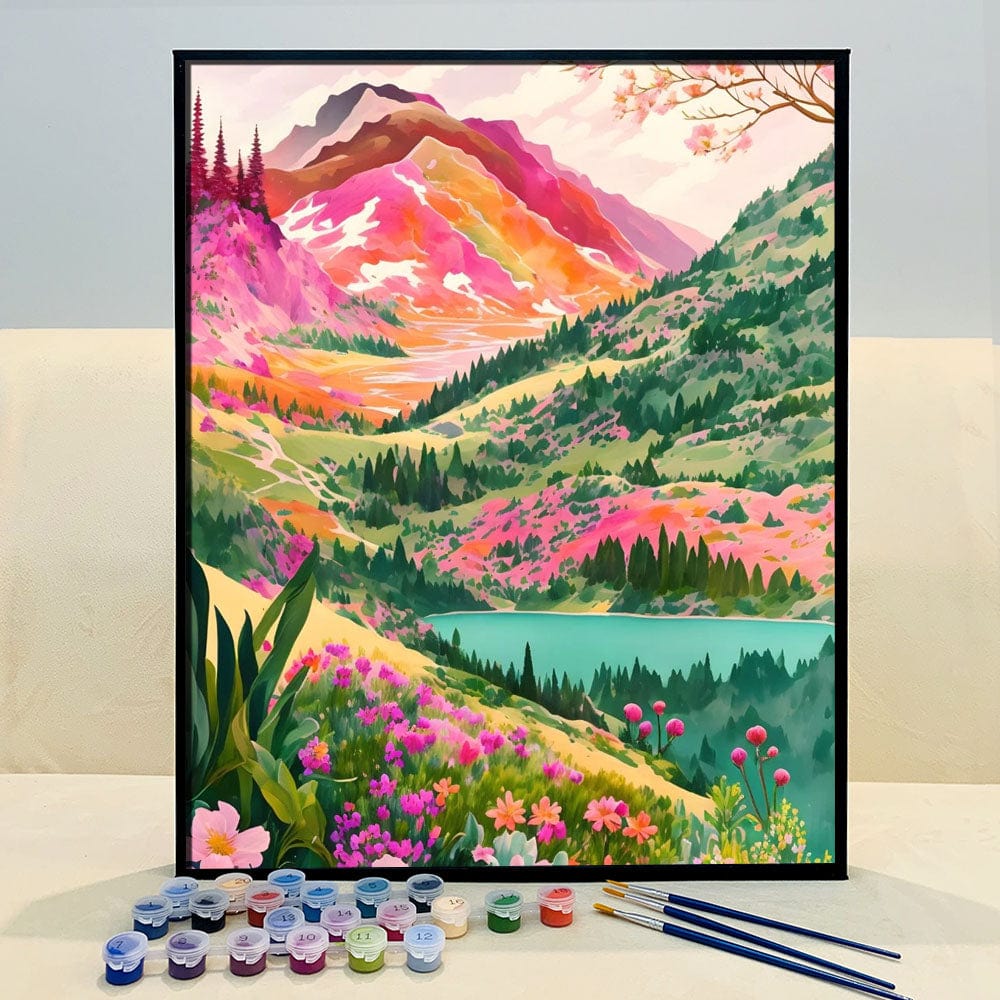 Unleash Creativity with 'Colorful Mountain' Paint by Numbers! Easy Start for Newbies, Zen-Like Relaxation, Ideal Show-Stealing Gift | Also ship to UK, CA, AU, and NZ