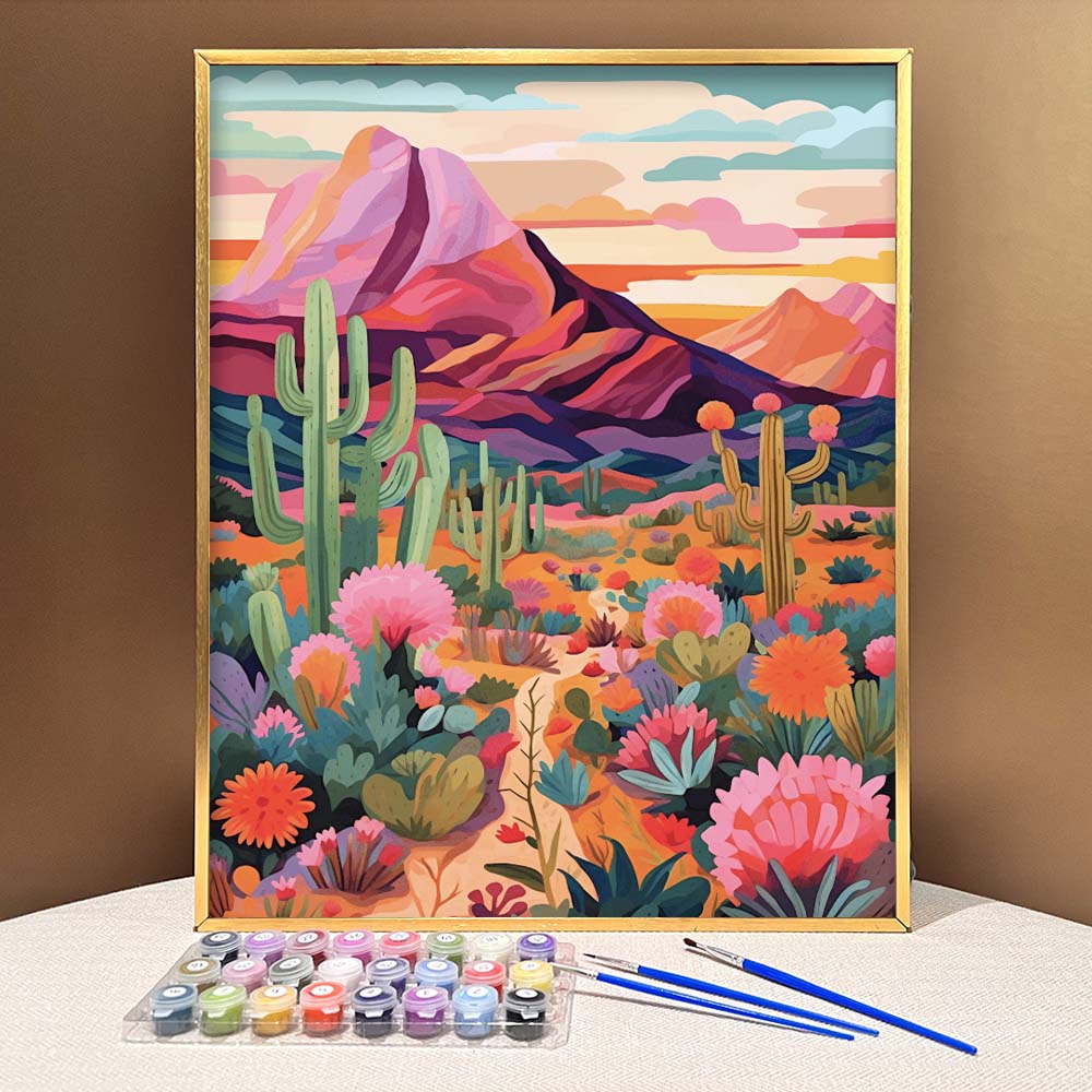 "Vivid Deserts" Series by ColourMost™ #01 | Original Paint by Numbers