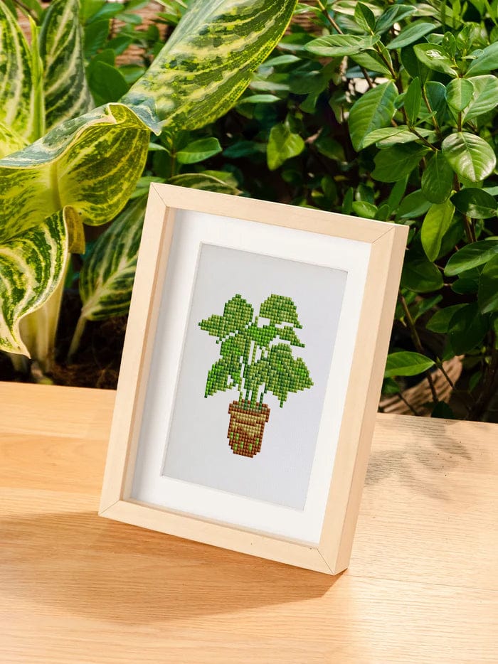 ColourMost™ Mini Diamond Painting Series #11: 'Green Plants 1' - Frameless 12-in-1 Set (6"x7" / 15x18cm)