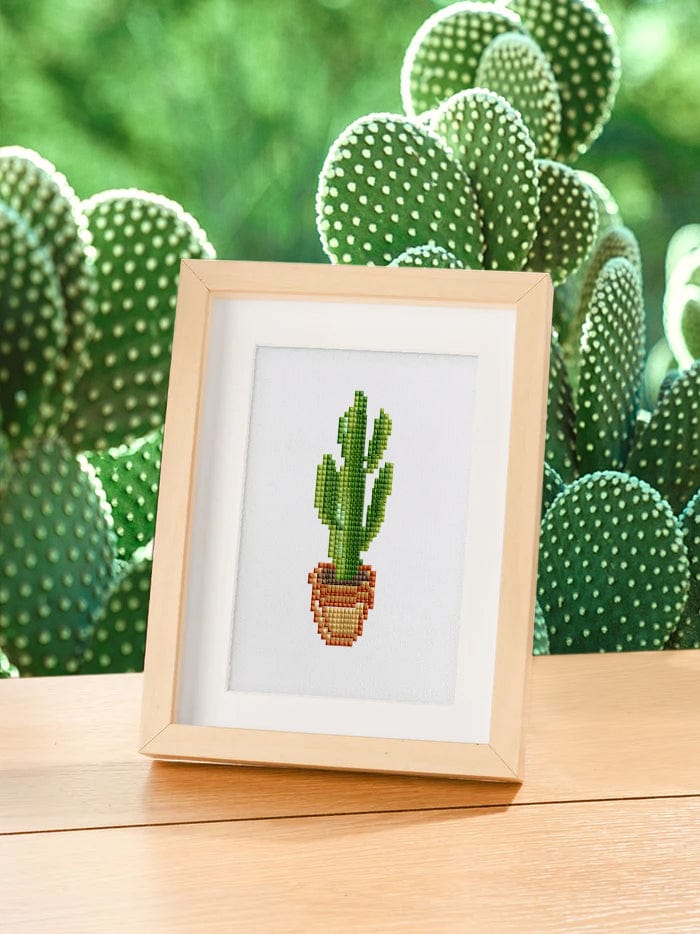 ColourMost™ Mini Diamond Painting Series #11: 'Green Plants 1' - Frameless 12-in-1 Set (6"x7" / 15x18cm)
