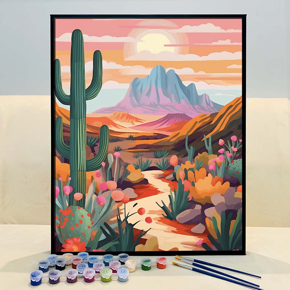 "Vivid Deserts" Series by ColourMost™ #10 | Original Paint by Numbers