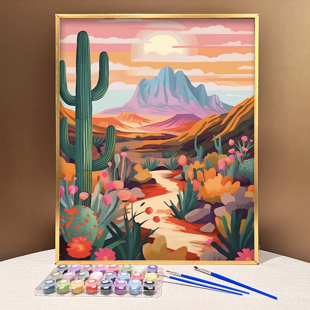 "Vivid Deserts" Series by ColourMost™ #10 | Original Paint by Numbers