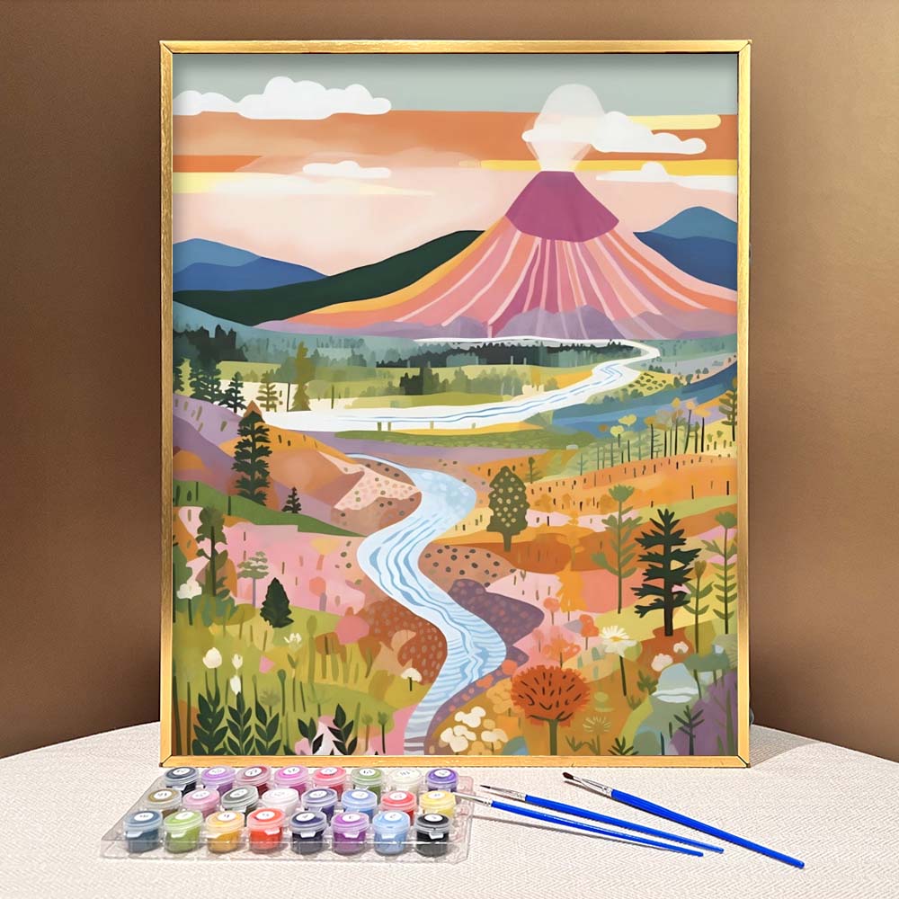 "Colorful Yellowstone" Series by ColourMost™ #10 - 'Blush' | Original Paint by Numbers (16"x20" / 40x50cm) | Also ship to UK, CA, AU, and NZ
