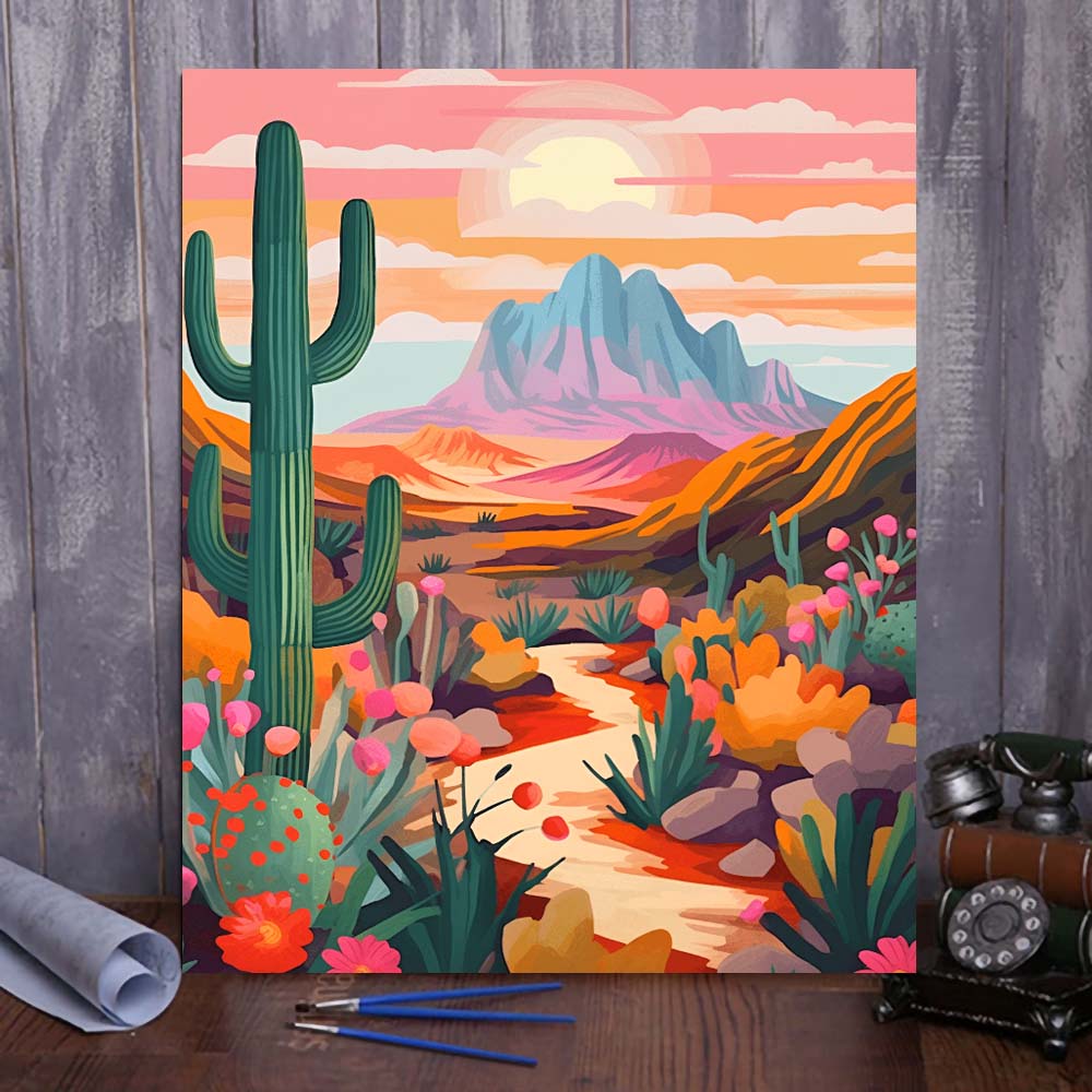 "Vivid Deserts" Series by ColourMost™ #10 | Original Paint by Numbers