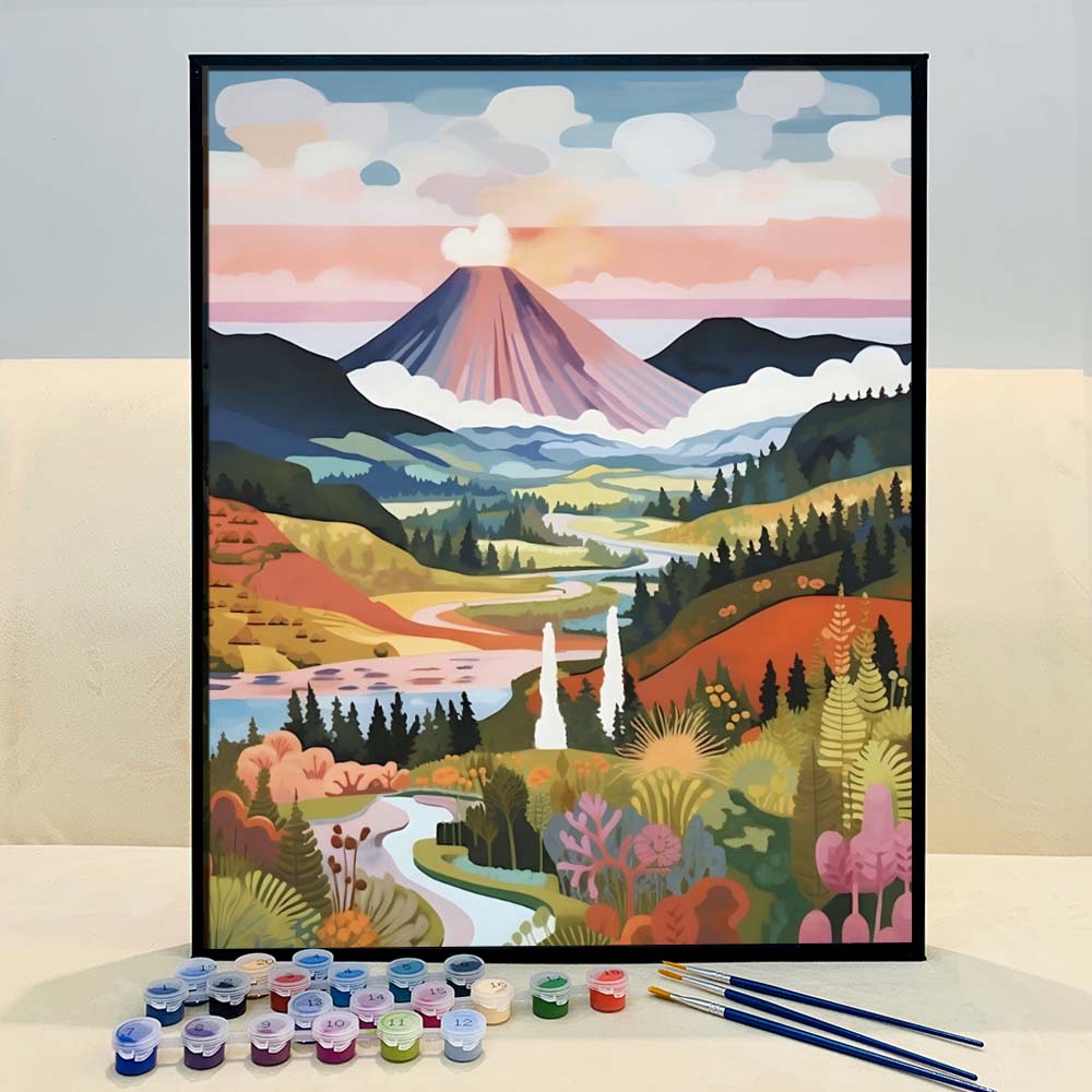 "Colorful Yellowstone" Series by ColourMost™ #11 - 'Tranquility' | Original Paint by Numbers (16"x20" / 40x50cm) | Also ship to UK, CA, AU, and NZ