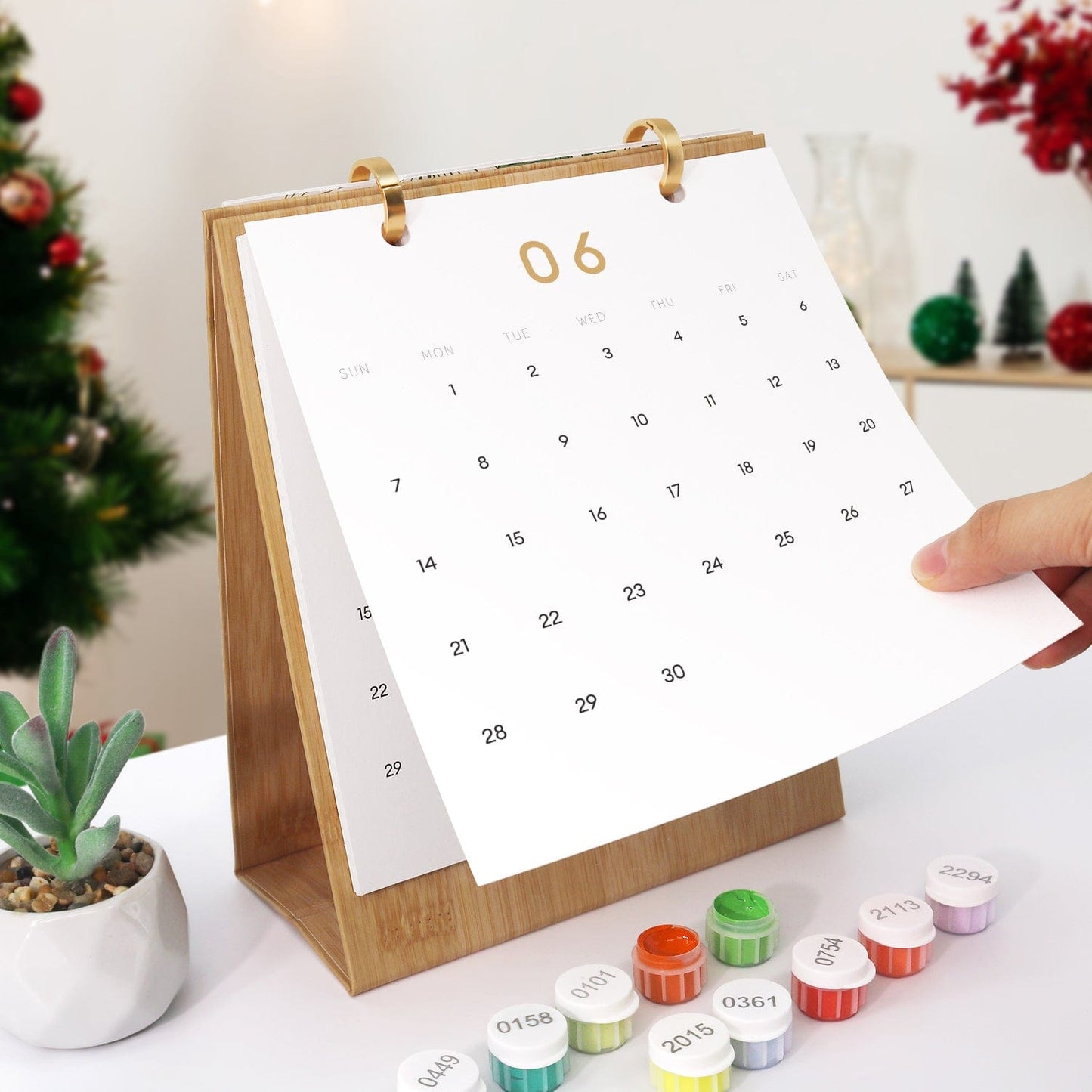 ColourMost™ 2026 Desk Calendar Series – Christmas Carnival /Paint by Numbers(18.2cm x 22.5cm)