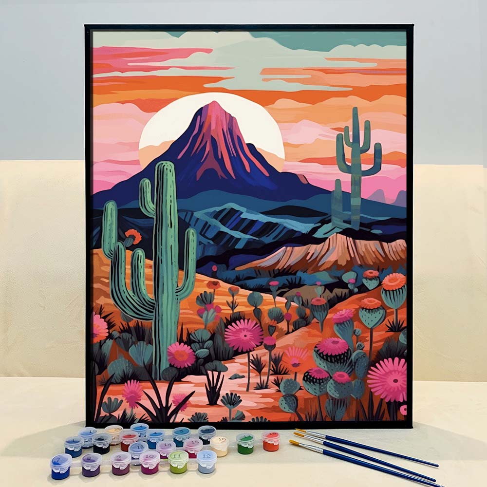 "Vivid Deserts" Series by ColourMost™ #12 | Original Paint by Numbers