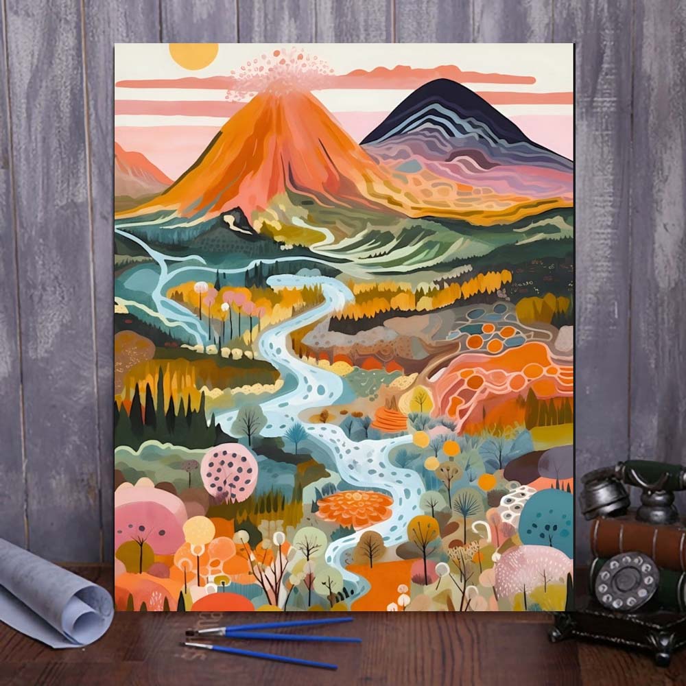 "Colorful Yellowstone" Series by ColourMost™ #12 - 'Verve' | Original Paint by Numbers (16"x20" / 40x50cm) | Also ship to UK, CA, AU, and NZ
