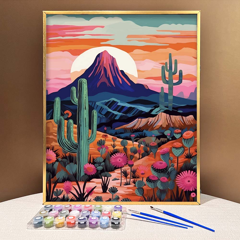 "Vivid Deserts" Series by ColourMost™ #12 | Original Paint by Numbers