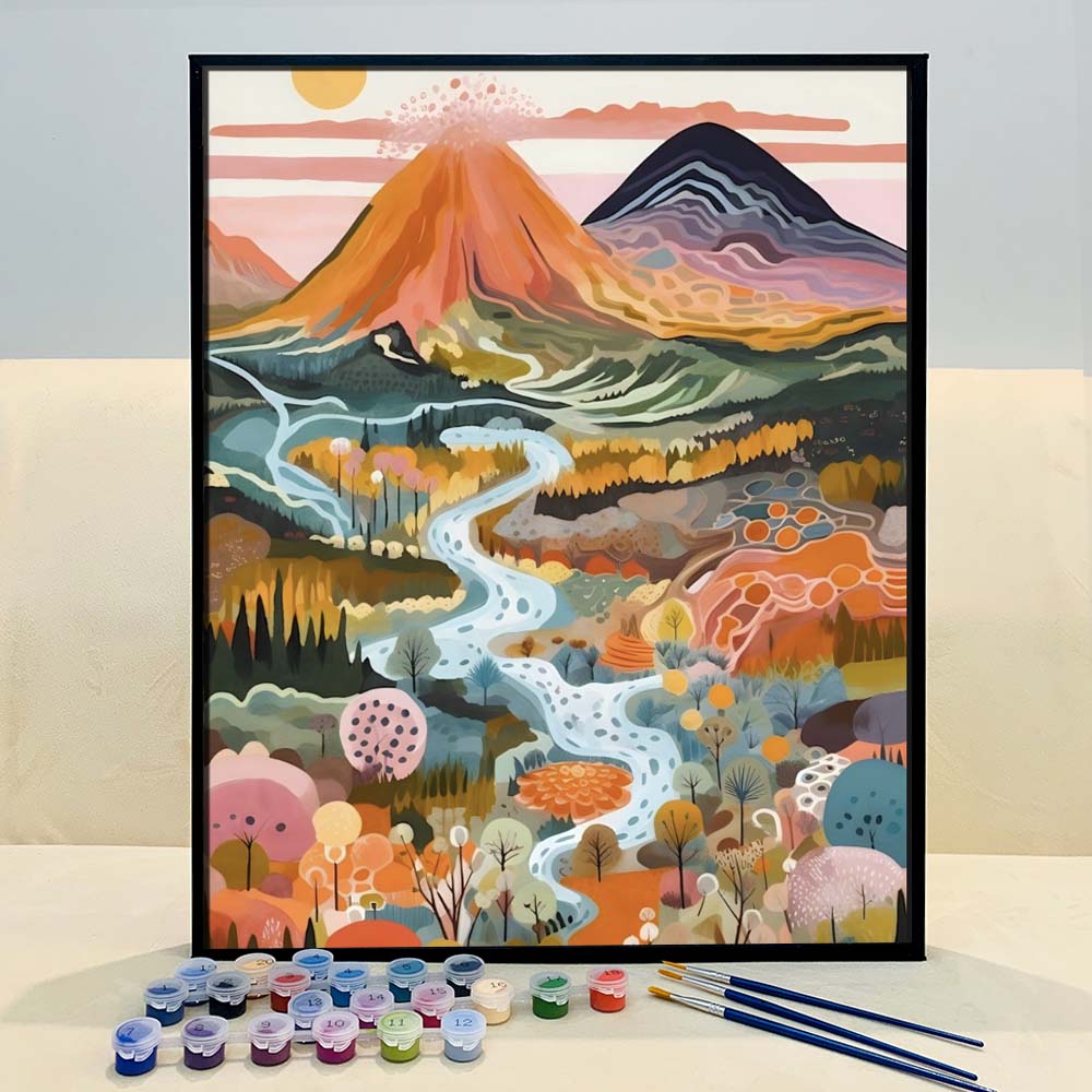 "Colorful Yellowstone" Series by ColourMost™ #12 - 'Verve' | Original Paint by Numbers (16"x20" / 40x50cm) | Also ship to UK, CA, AU, and NZ