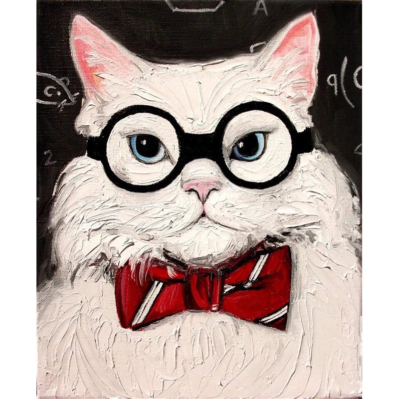 ColourMost™ DIY Painting By Numbers -The cat with the glasses (16"x20")