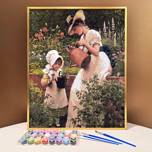 ColourMost™ DIY Painting By Numbers - Mother and daughter (16"x20")