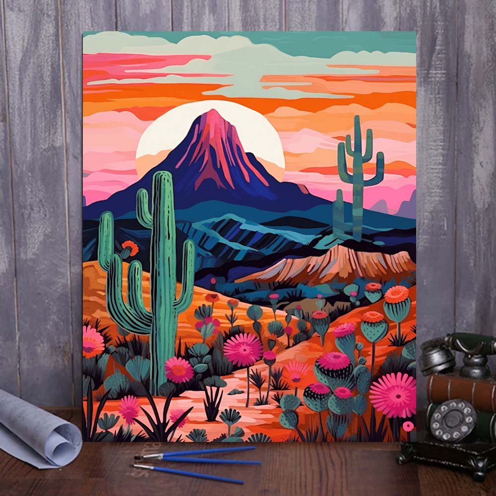 "Vivid Deserts" Series by ColourMost™ #12 | Original Paint by Numbers