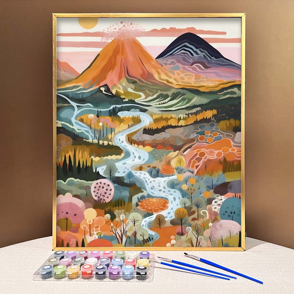 "Colorful Yellowstone" Series by ColourMost™ #12 - 'Verve' | Original Paint by Numbers (16"x20" / 40x50cm) | Also ship to UK, CA, AU, and NZ