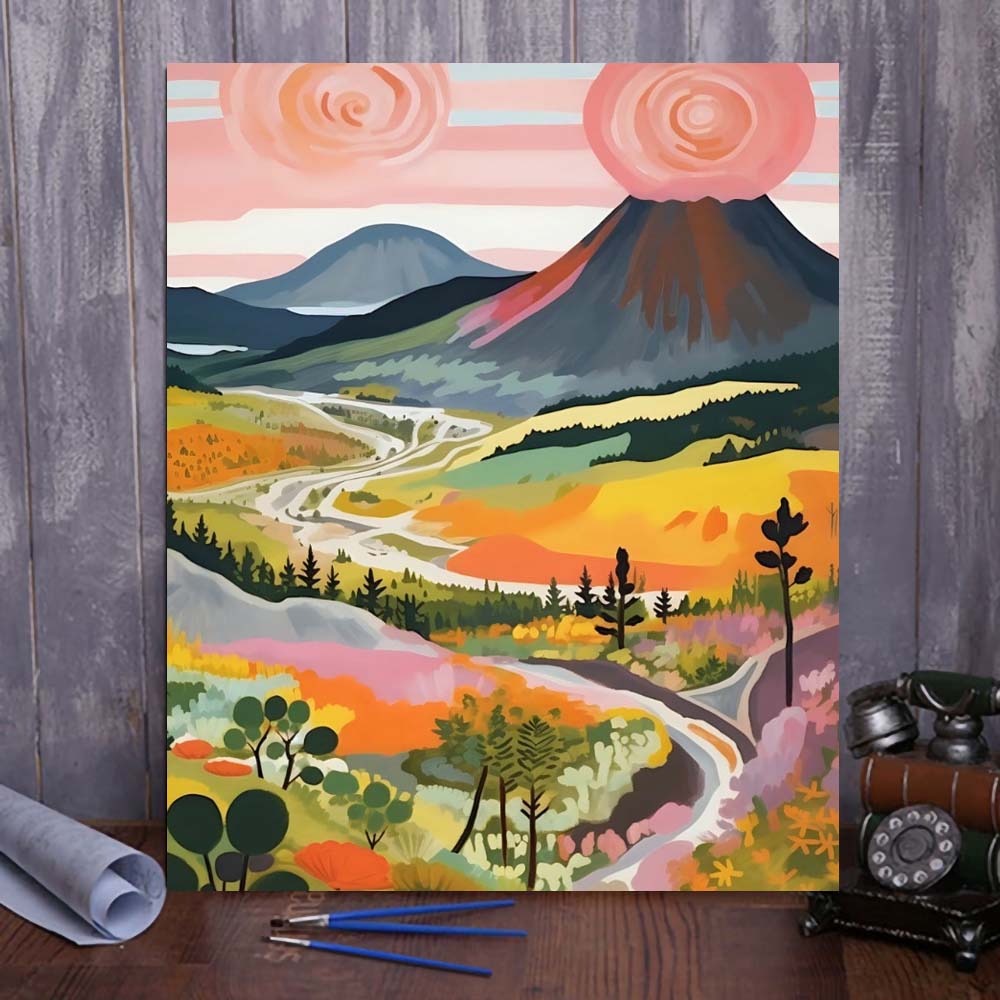 "Colorful Yellowstone" Series by ColourMost™ #13 - 'Reverie' | Original Paint by Numbers (16"x20" / 40x50cm) | Also ship to UK, CA, AU, and NZ