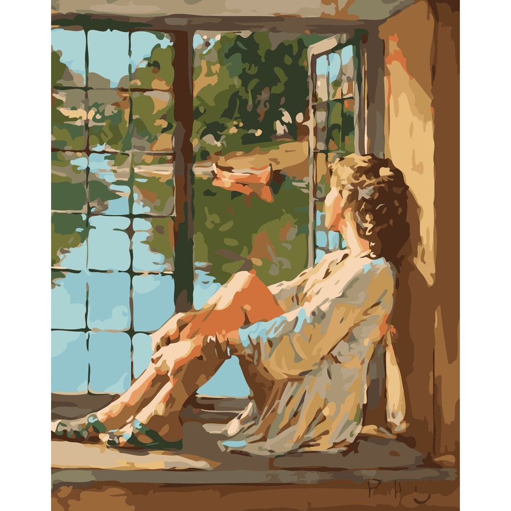 DIY Painting By Numbers - Girl at the window
