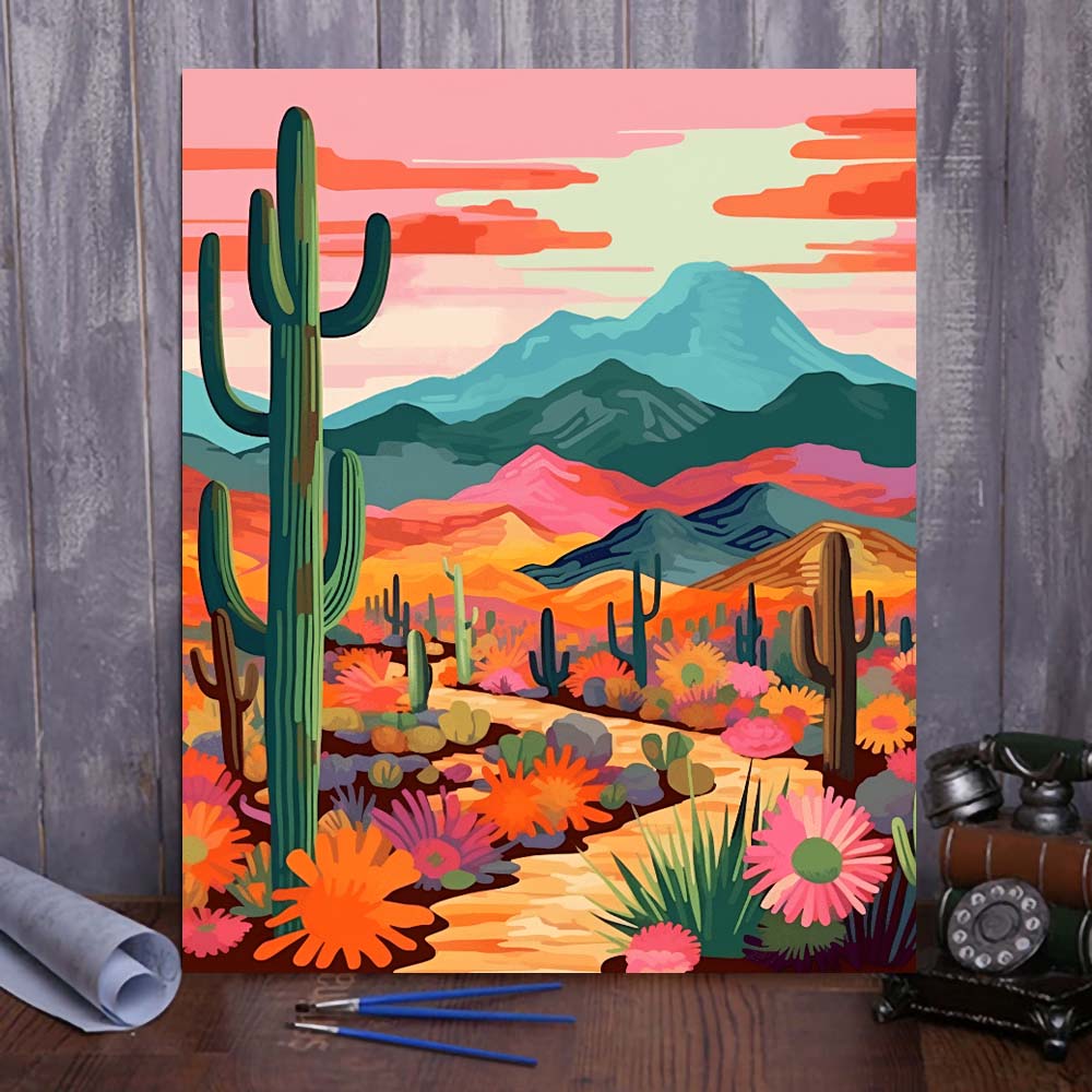 "Vivid Deserts" Series by ColourMost™ #13 | Original Paint by Numbers