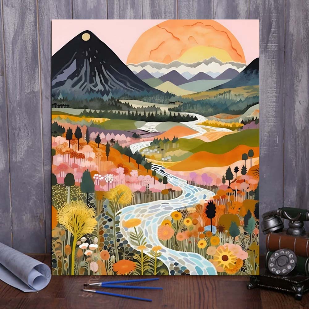 "Colorful Yellowstone" Series by ColourMost™ #15 - 'Surreal' | Original Paint by Numbers (16"x20" / 40x50cm) | Also ship to UK, CA, AU, and NZ