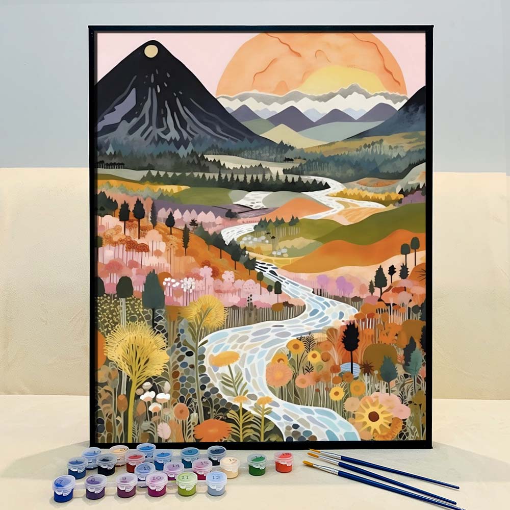 "Colorful Yellowstone" Series by ColourMost™ #15 - 'Surreal' | Original Paint by Numbers (16"x20" / 40x50cm) | Also ship to UK, CA, AU, and NZ
