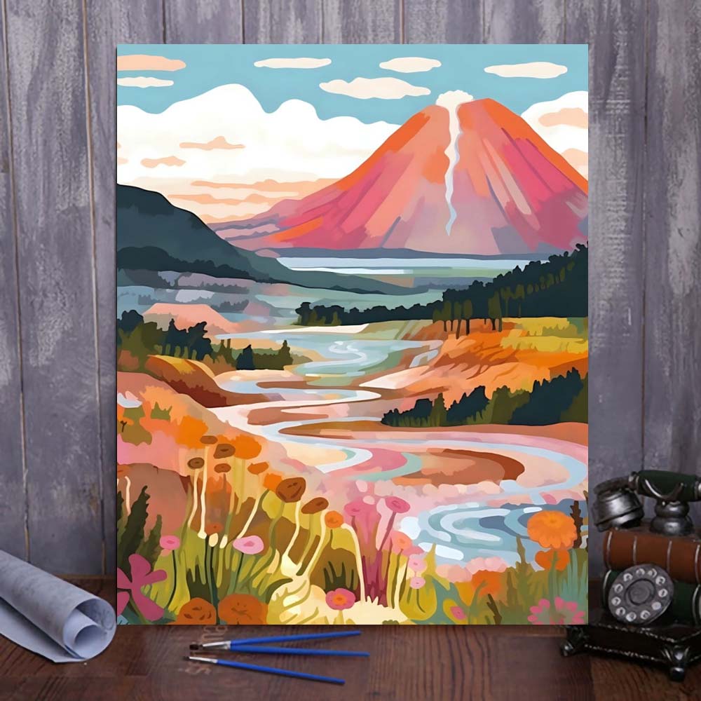 "Colorful Yellowstone" Series by ColourMost™ #16 - 'Drift' | Original Paint by Numbers (16"x20" / 40x50cm) | Also ship to UK, CA, AU, and NZ