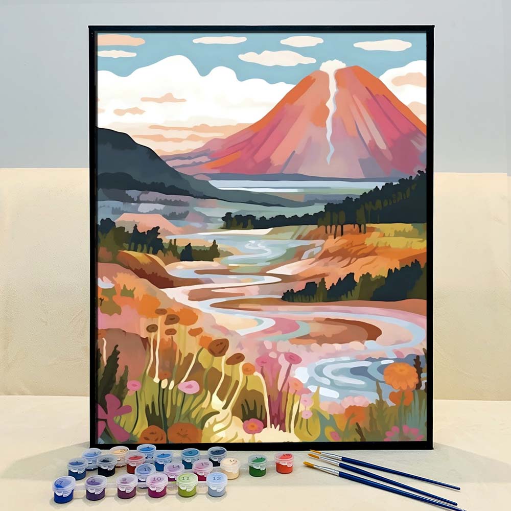 "Colorful Yellowstone" Series by ColourMost™ #16 - 'Drift' | Original Paint by Numbers (16"x20" / 40x50cm) | Also ship to UK, CA, AU, and NZ