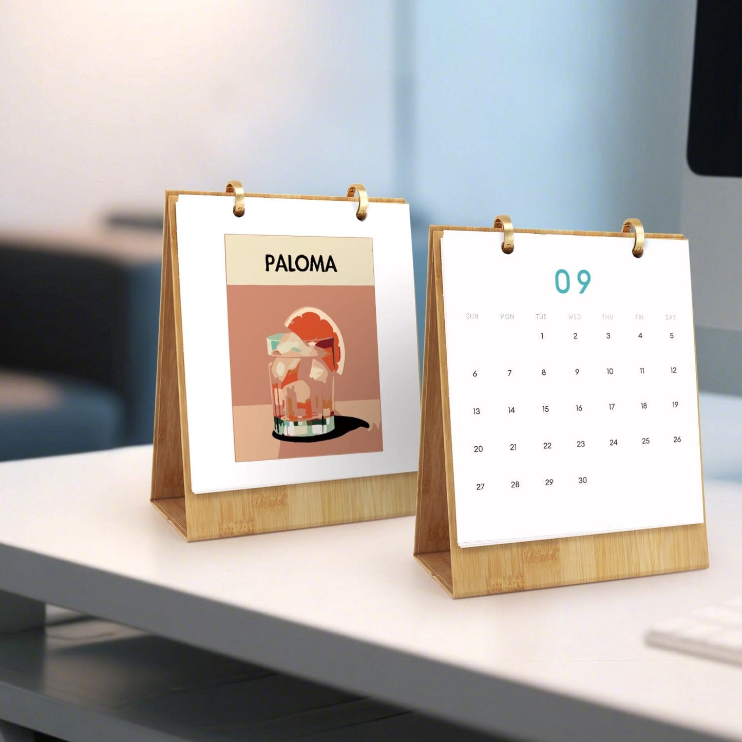 ColourMost™ 2026 Desk Calendar Series – Cocktails /Paint by Numbers(18.2cm x 22.5cm)