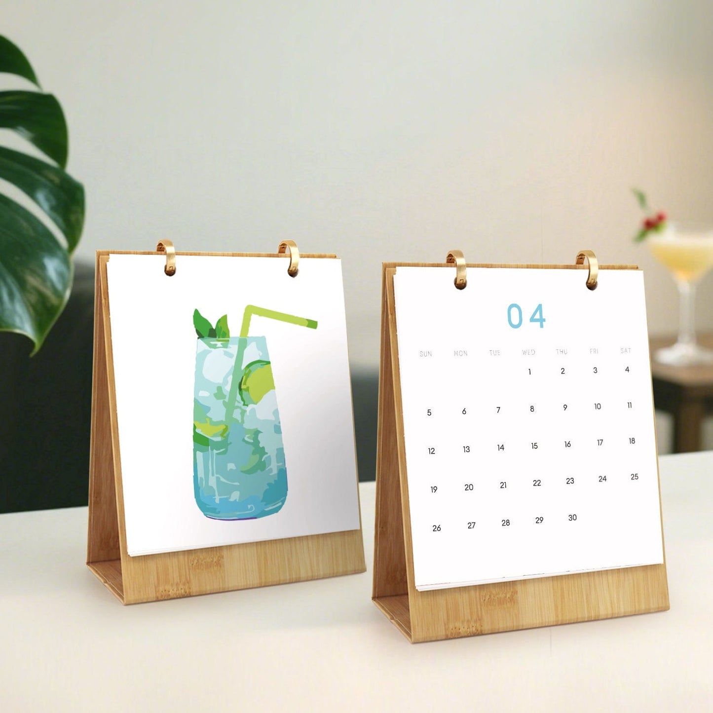 ColourMost™ 2026 Desk Calendar Series – Drinks /Paint by Numbers(18.2cm x 22.5cm)