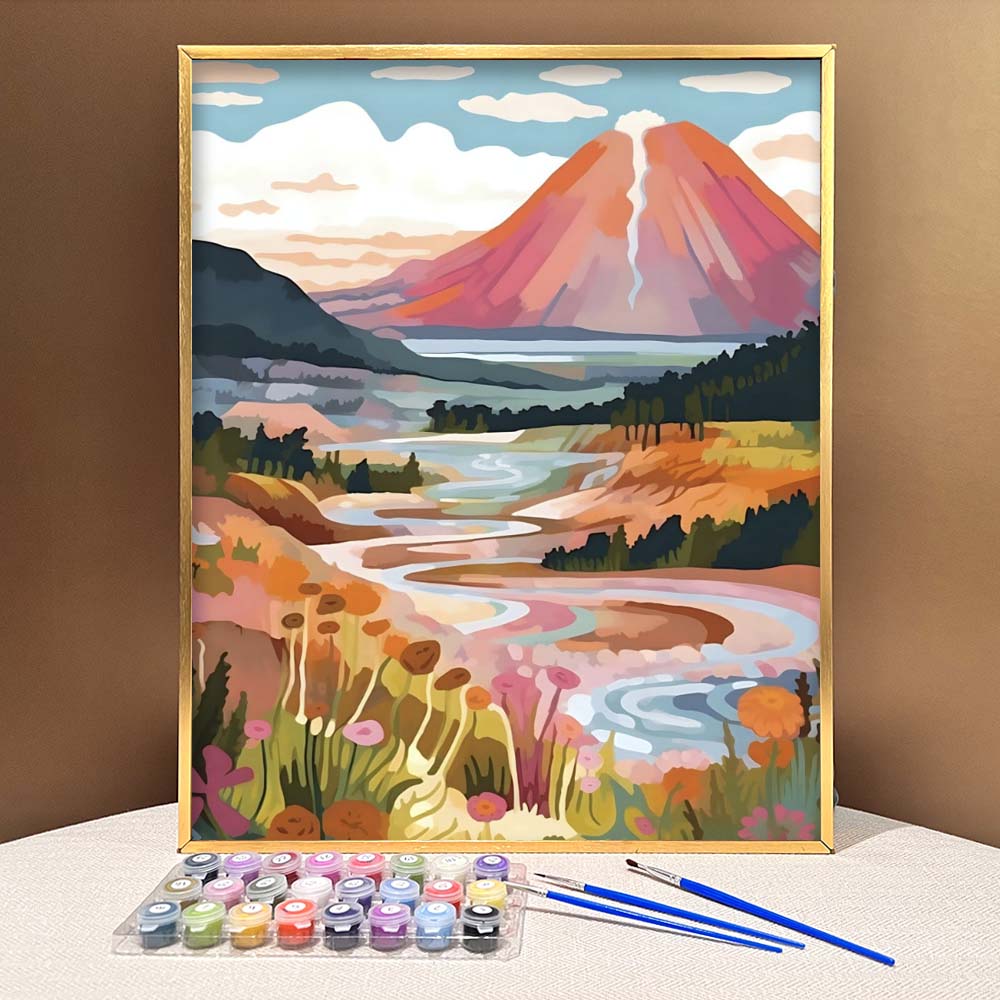"Colorful Yellowstone" Series by ColourMost™ #16 - 'Drift' | Original Paint by Numbers (16"x20" / 40x50cm) | Also ship to UK, CA, AU, and NZ