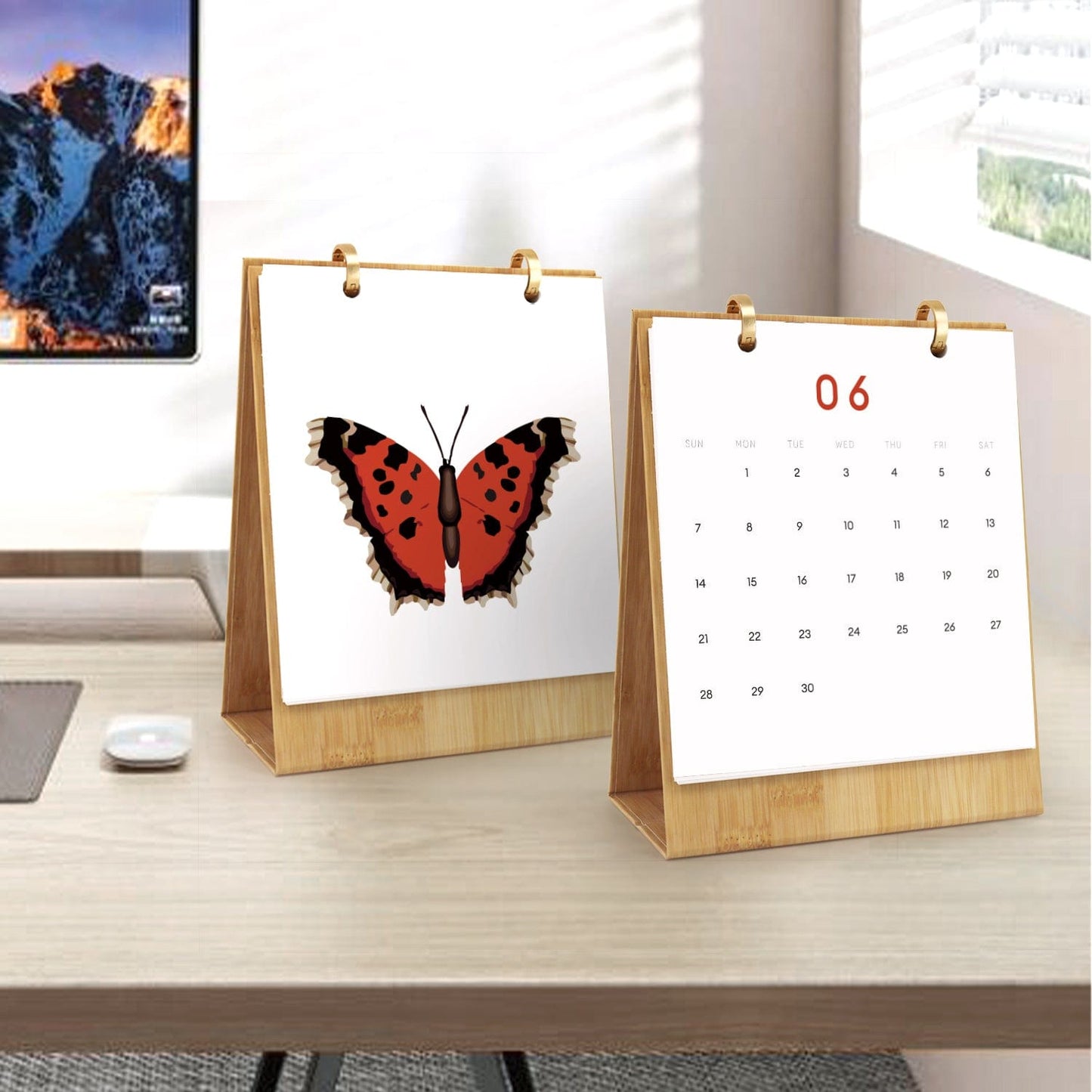 ColourMost™ 2026 Desk Calendar Series – Butterflies /Paint by Numbers(18.2cm x 22.5cm)