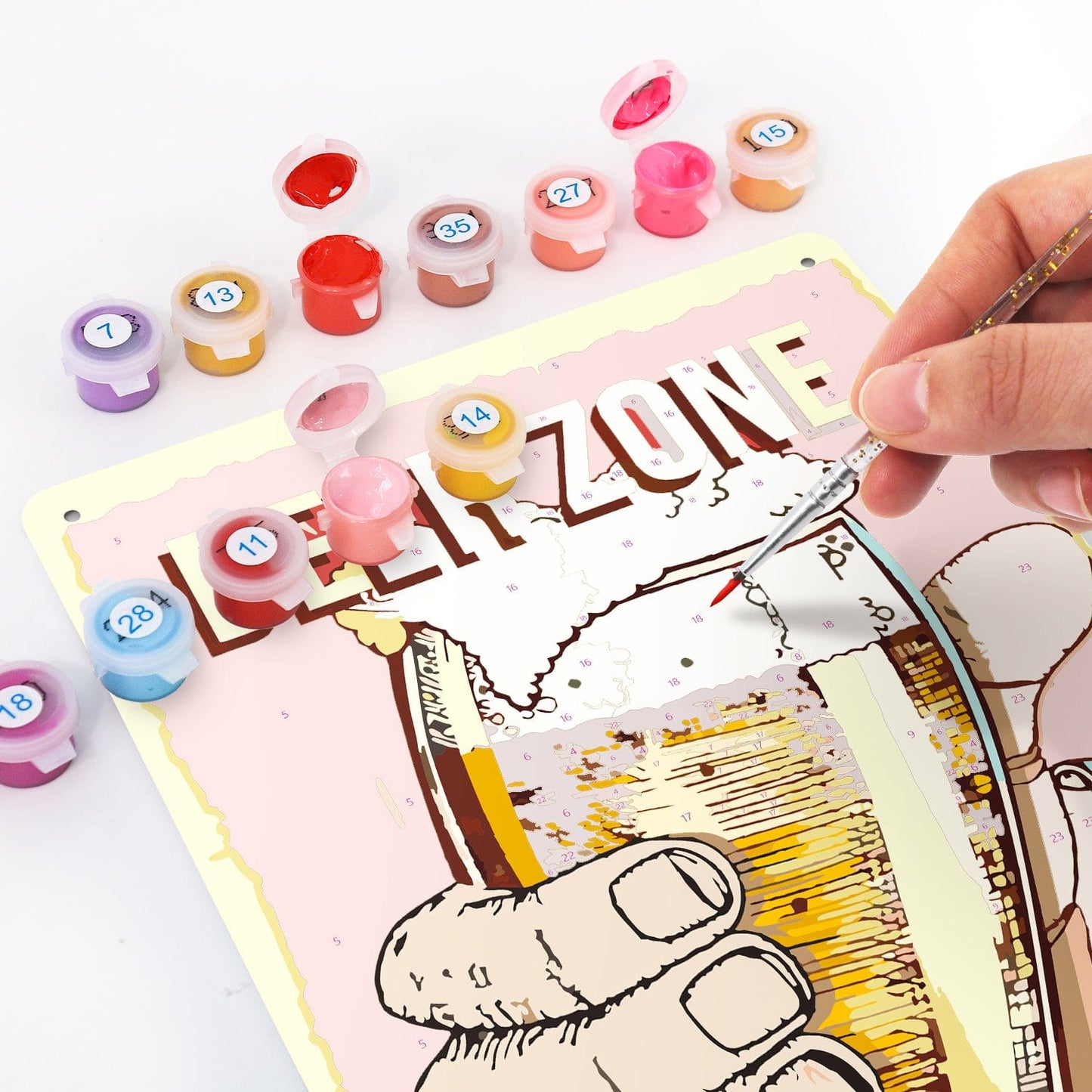 ColourMost™ Metal Bar/Posters Art Paint By Numbers- Beer Zone Cheers #03 (20x30cm /7.8"x11.8")