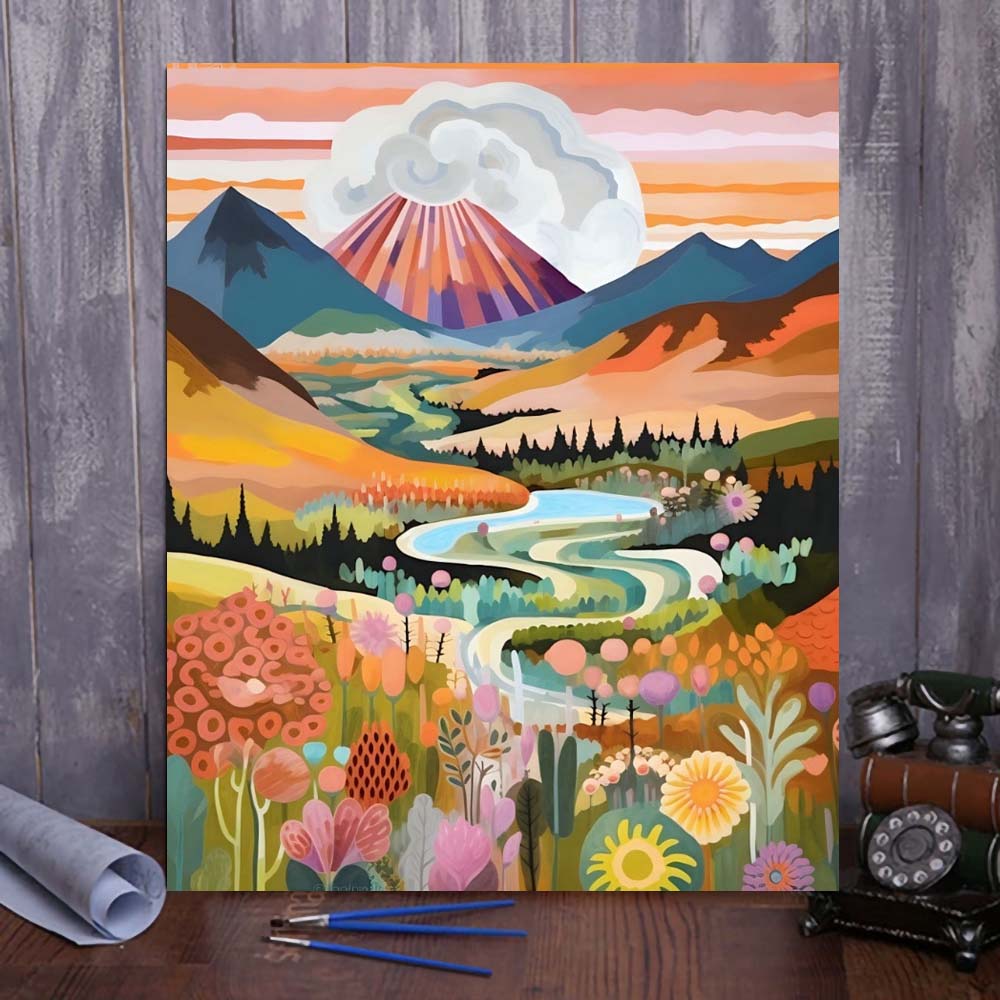 "Colorful Yellowstone" Series by ColourMost™ #18 - 'Kismet' | Original Paint by Numbers (16"x20" / 40x50cm) | Also ship to UK, CA, AU, and NZ