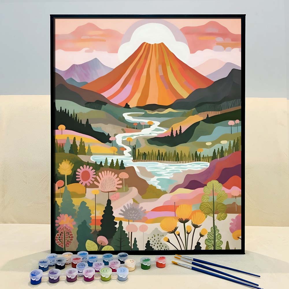 "Colorful Yellowstone" Series by ColourMost™ #19 - 'Lustra' | Original Paint by Numbers (16"x20" / 40x50cm) | Also ship to UK, CA, AU, and NZ