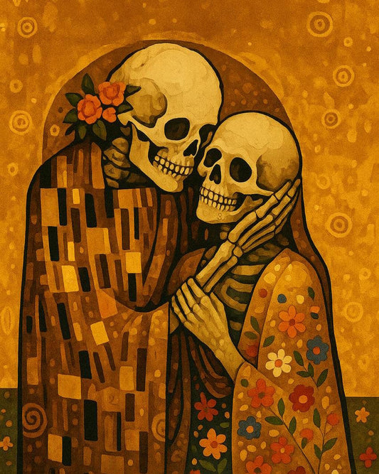 Skull Kiss of Eternal Love – DIY Paint by Numbers Kits for Adults
