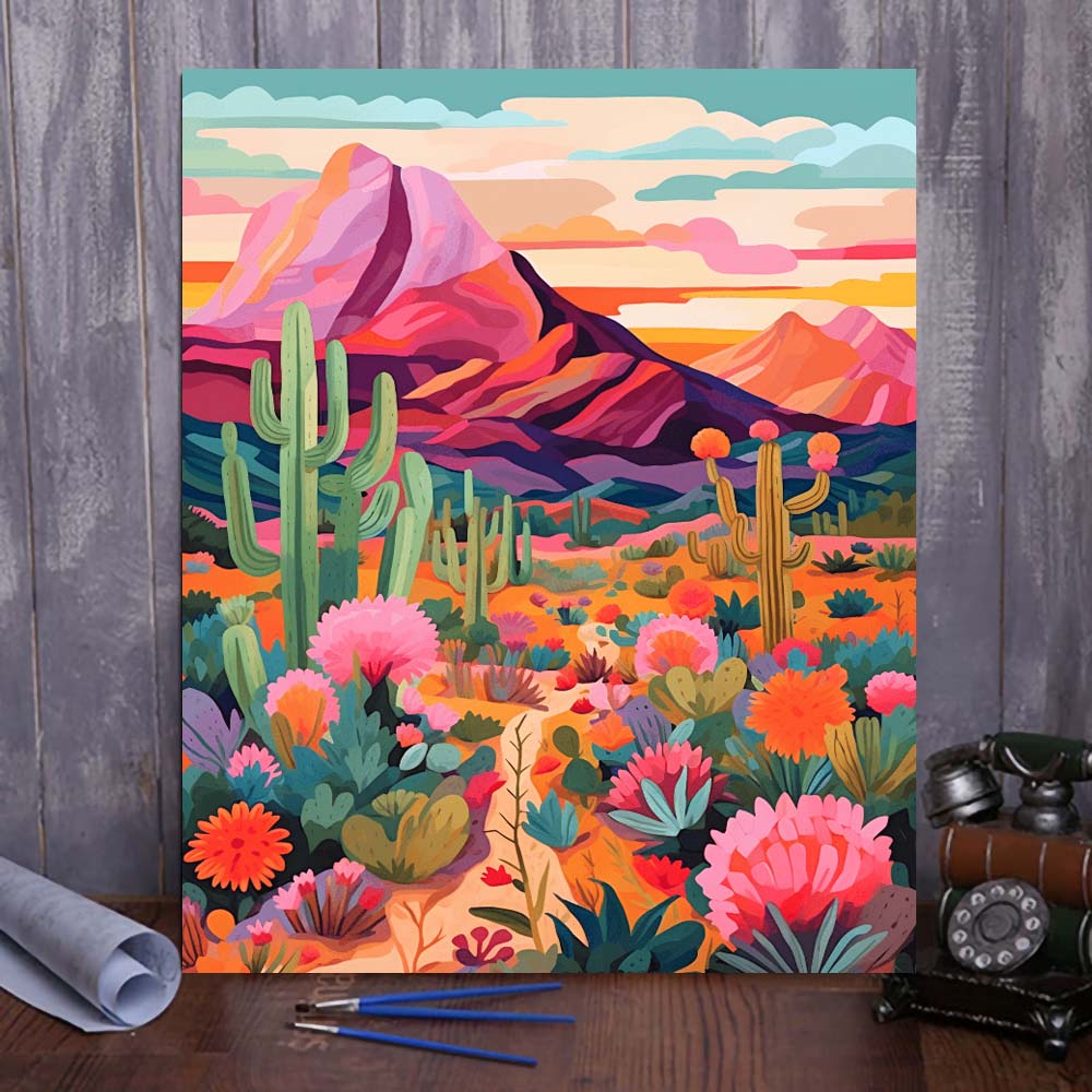 "Vivid Deserts" Series by ColourMost™ #01 | Original Paint by Numbers