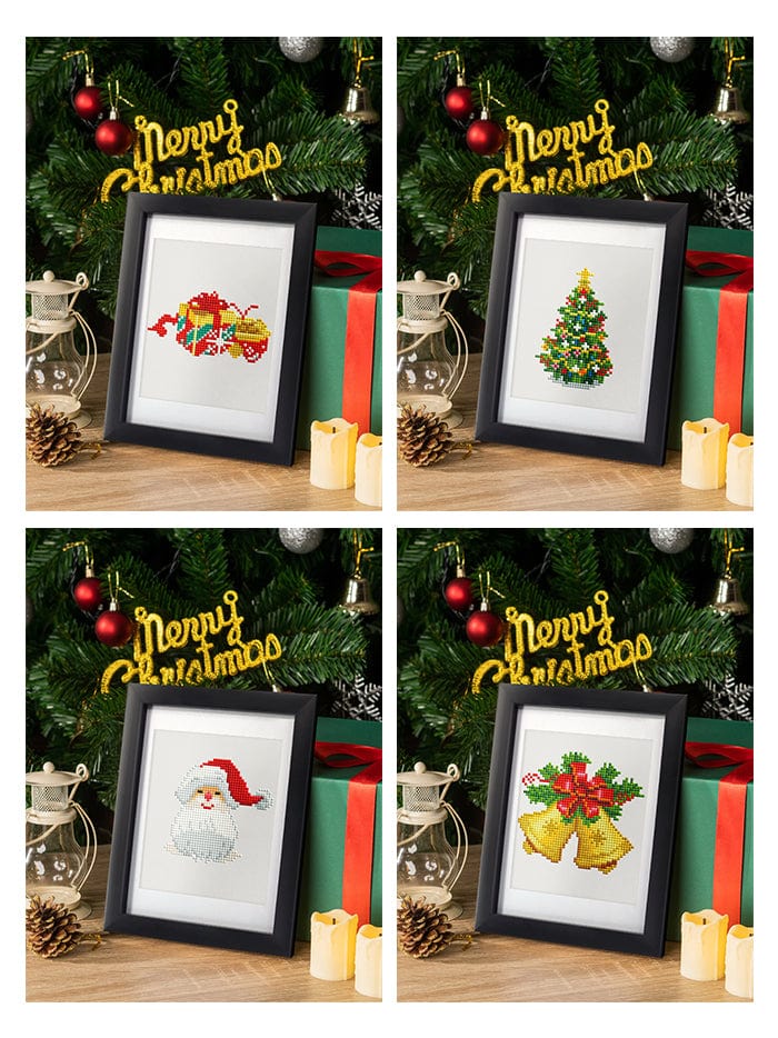 ColourMost™ Mini Diamond Painting Series #08: 'Christmas Cheer 2' - Frameless 12-in-1 Set (6"x7" / 15x18cm)