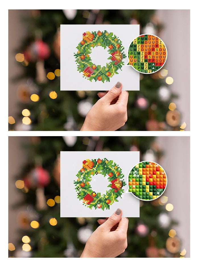 ColourMost™ Mini Diamond Painting Series #08: 'Christmas Cheer 2' - Frameless 12-in-1 Set (6"x7" / 15x18cm)