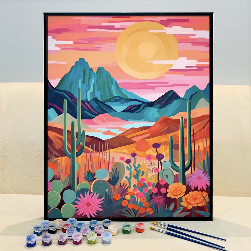 "Vivid Deserts" Series by ColourMost™ #02 | Original Paint by Numbers