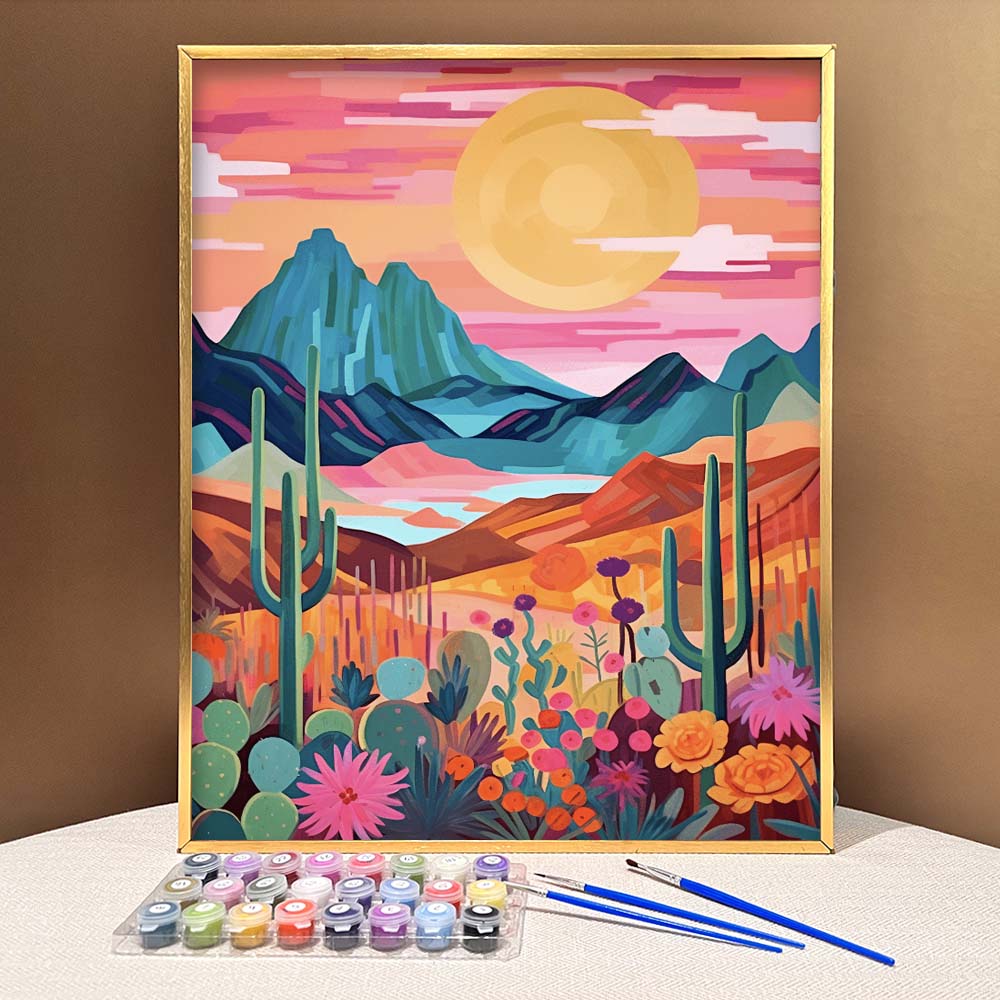 "Vivid Deserts" Series by ColourMost™ #02 | Original Paint by Numbers