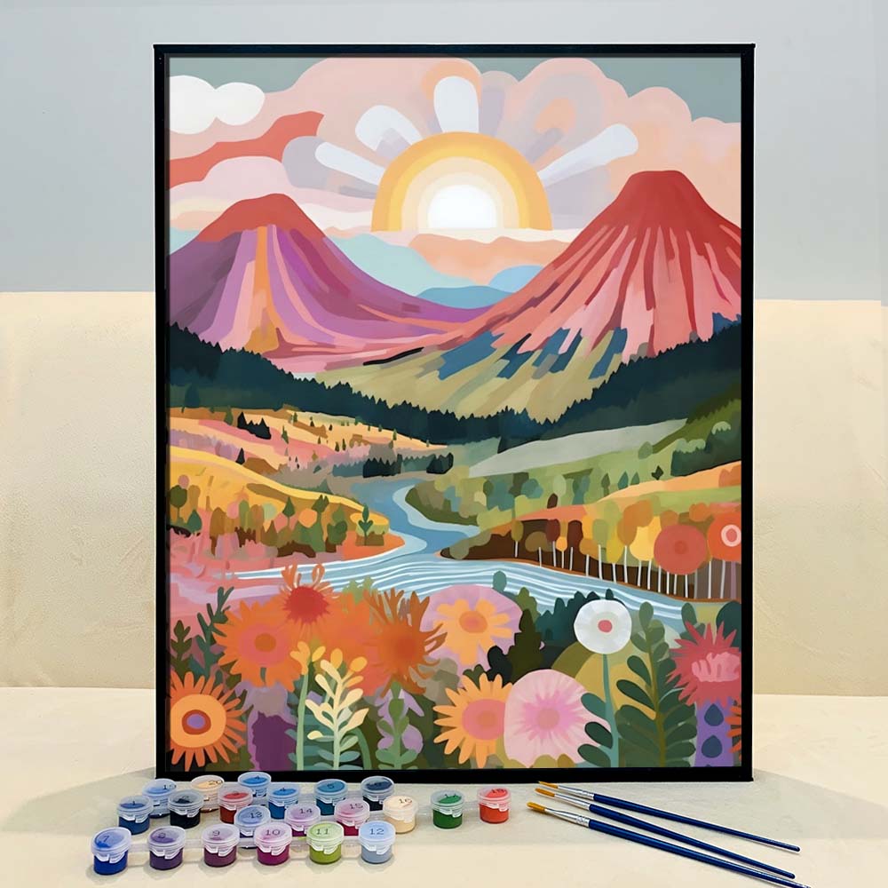 "Colorful Yellowstone" Series by ColourMost™ #02 - 'Lume' | Original Paint by Numbers (16"x20" / 40x50cm) | Also ship to UK, CA, AU, and NZ