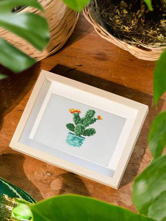 ColourMost™ Mini Diamond Painting Series #12: 'Green Plants 2' - Frameless 12-in-1 Set (6"x7" / 15x18cm)